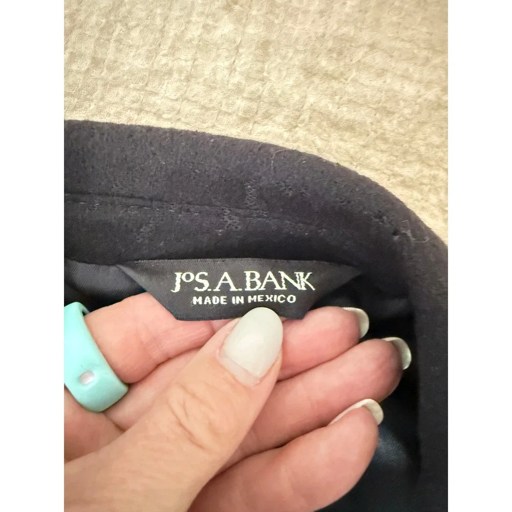 Jos. A.‎ Bank Black Wool Cashmere Overcoat Topcoat 40R